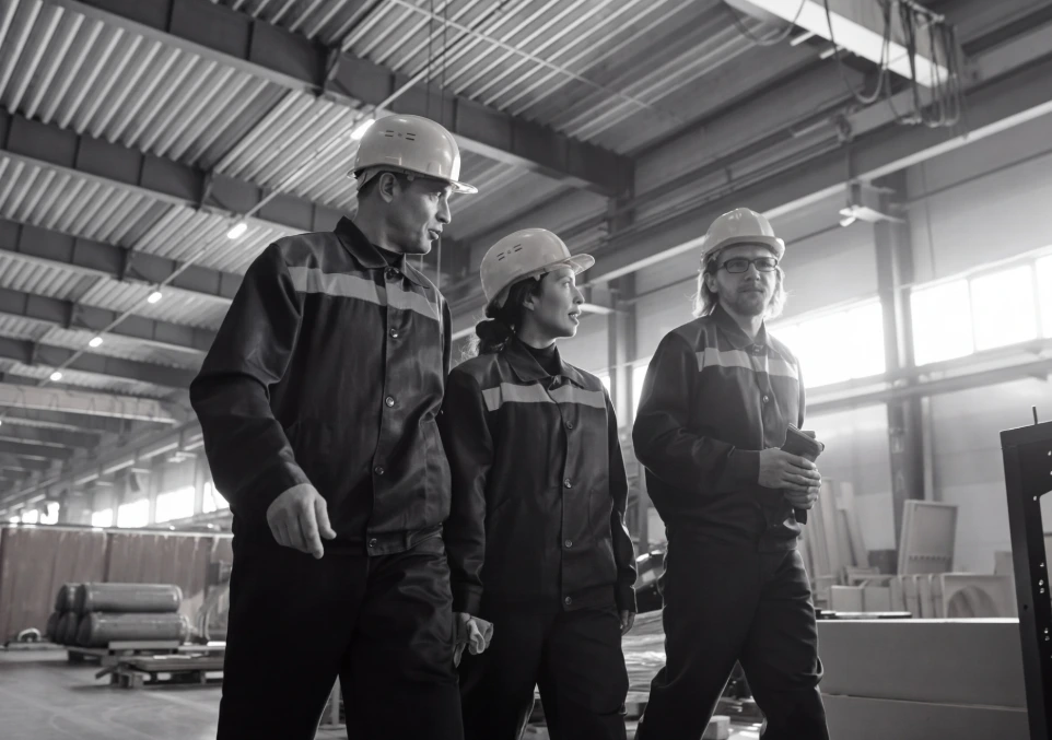 Fondo visual para el sector Proyectos e Ingeniería (EPC), representando el control de obras y blindaje financiero automatizado